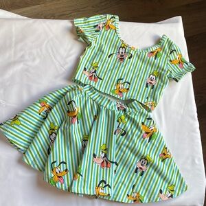 Wild Rich Kids 2-piece Pluto/Goofy -top/skirt